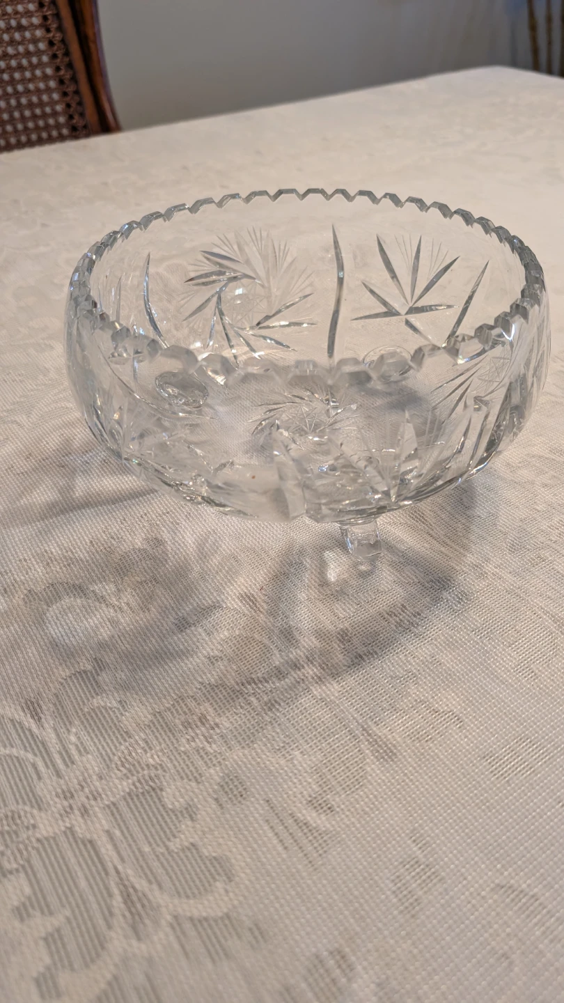 Crystal Footed Candy Dish