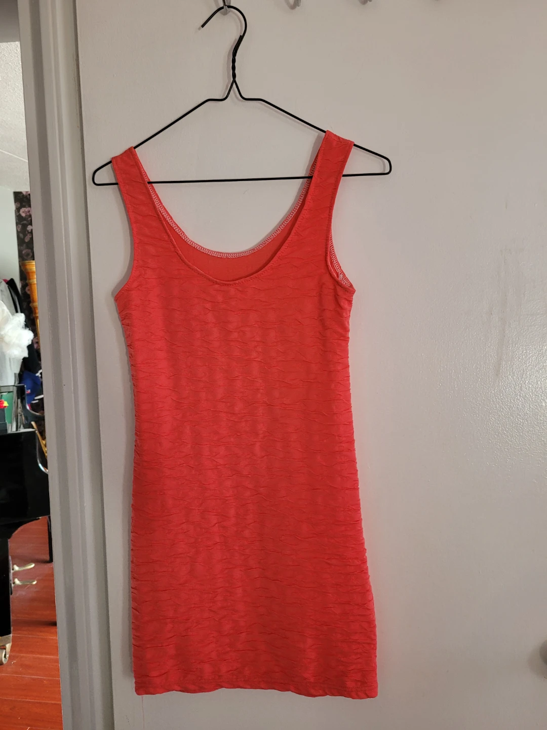 Coral Textured Tank Dress - photo 2