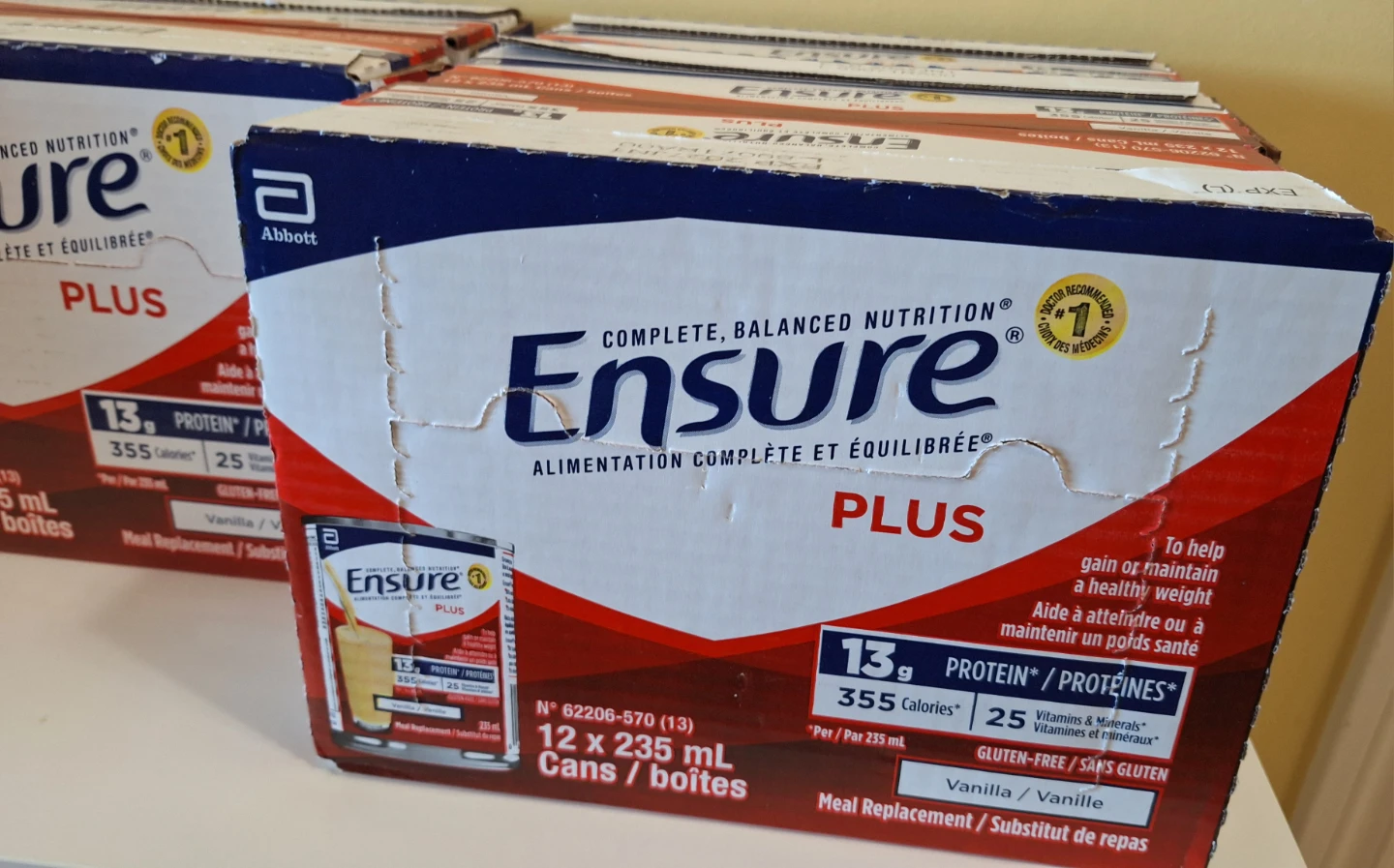 Selling 4 boxes Ensure PLUS Vanilla flavor