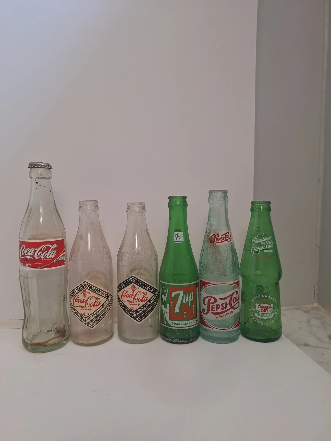 Collection of Vintage Soda Bottles
