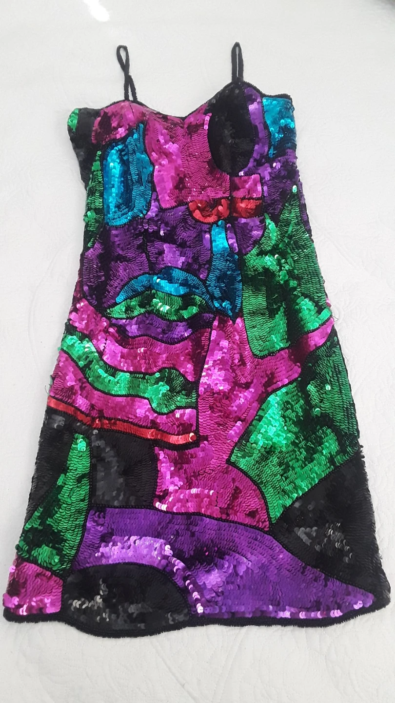 Gorgeous Vibrant Sequin Strapless Dress