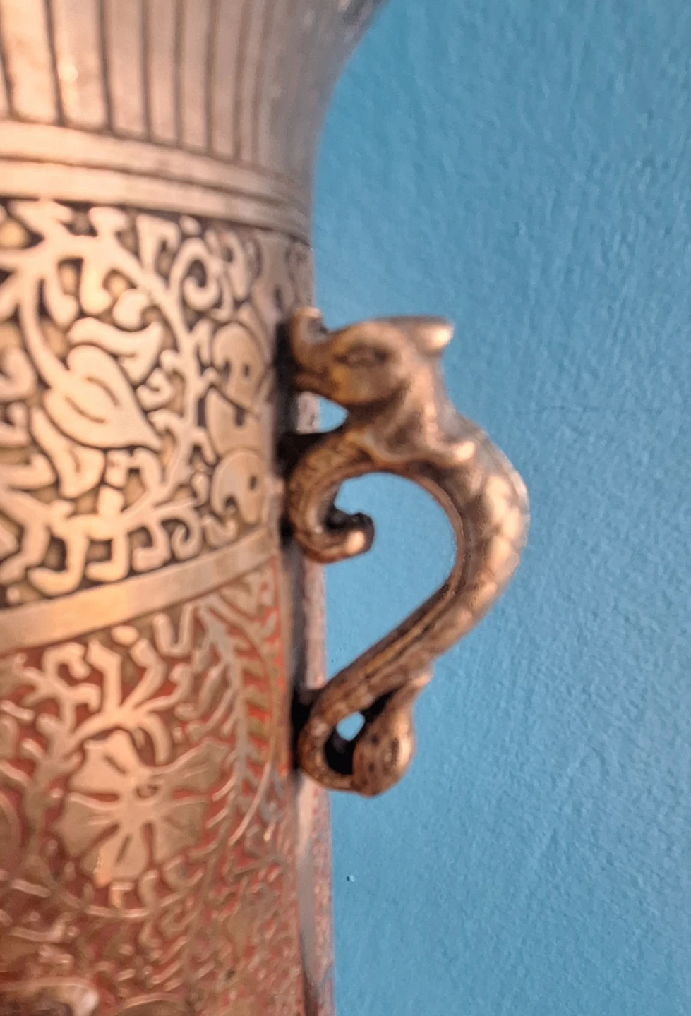Antique 1920s Persian Style  Brass Vases - photo 4