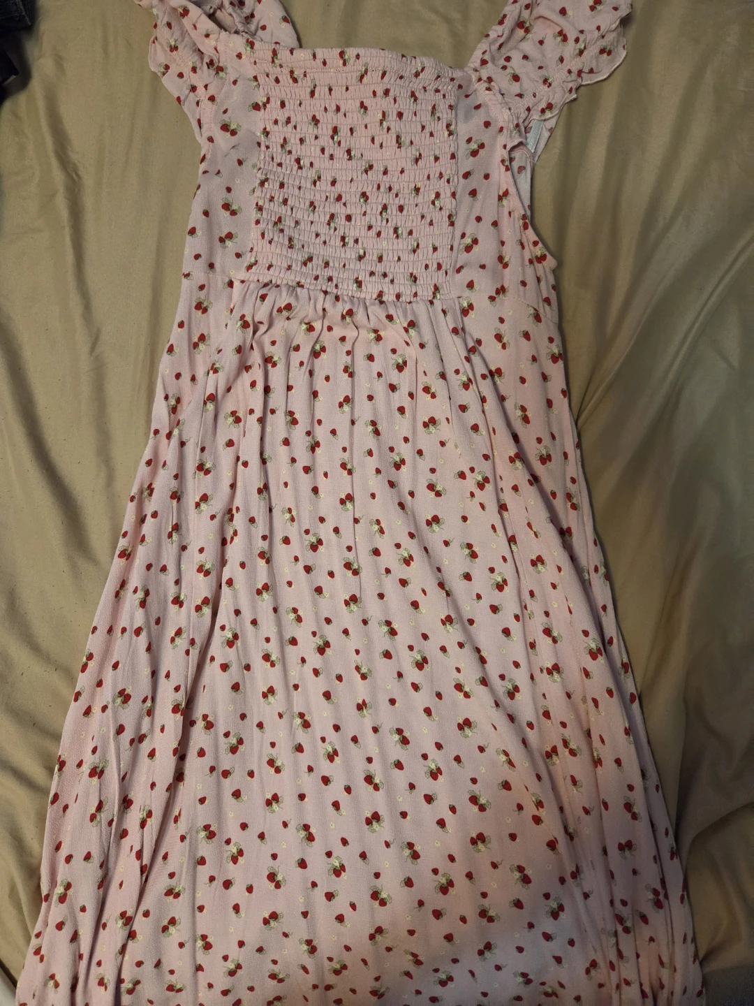 Pink Strawberry Print Maxi Dress - photo 2
