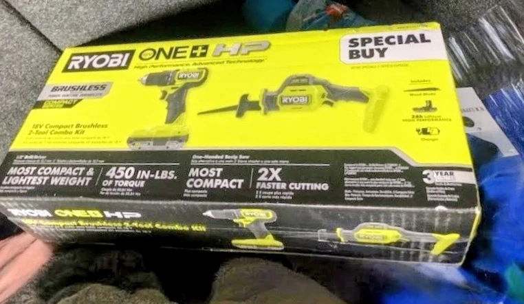 Ryobi 18V Brushless Compact 2-Tool Combo Kit