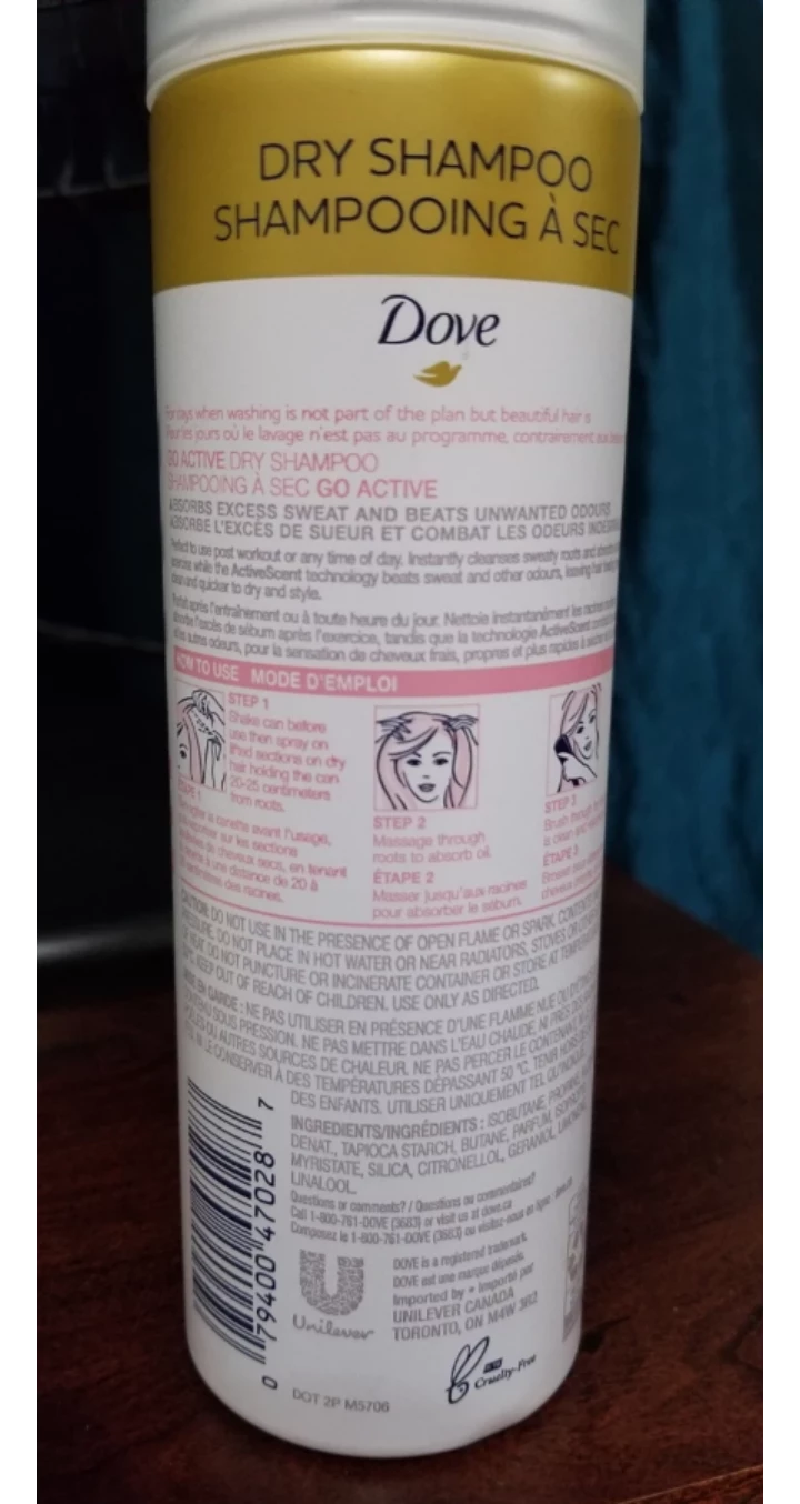 Dove Go Active Dry Shampoo (142g) - photo 3