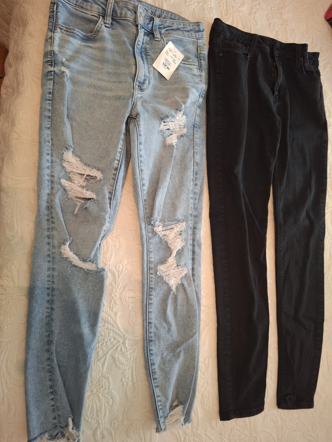 American Eagle Ripped Jeans & Just Black Jeans, size 26