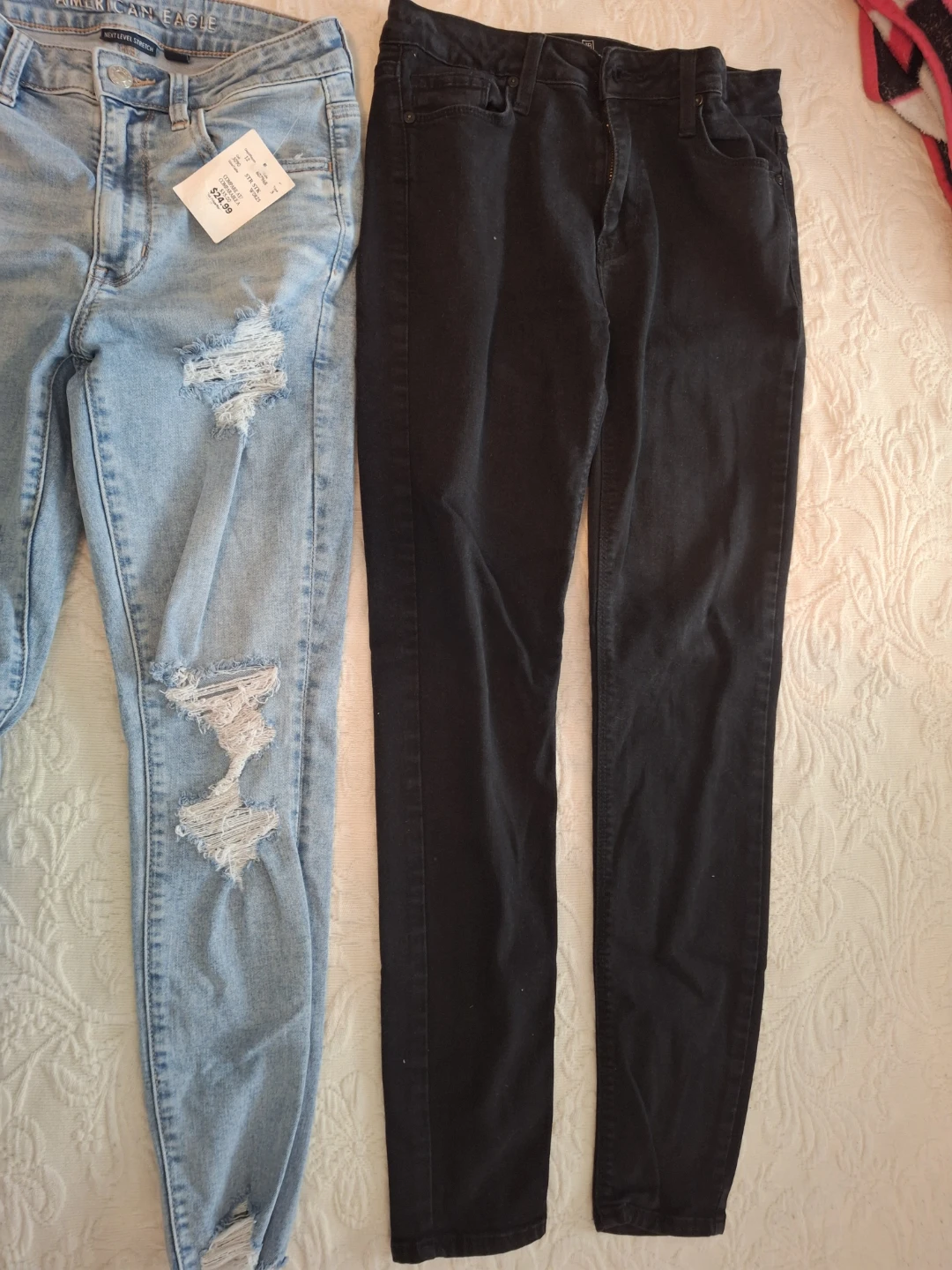 American Eagle Ripped Jeans & Just Black Jeans, size 26 - photo 4