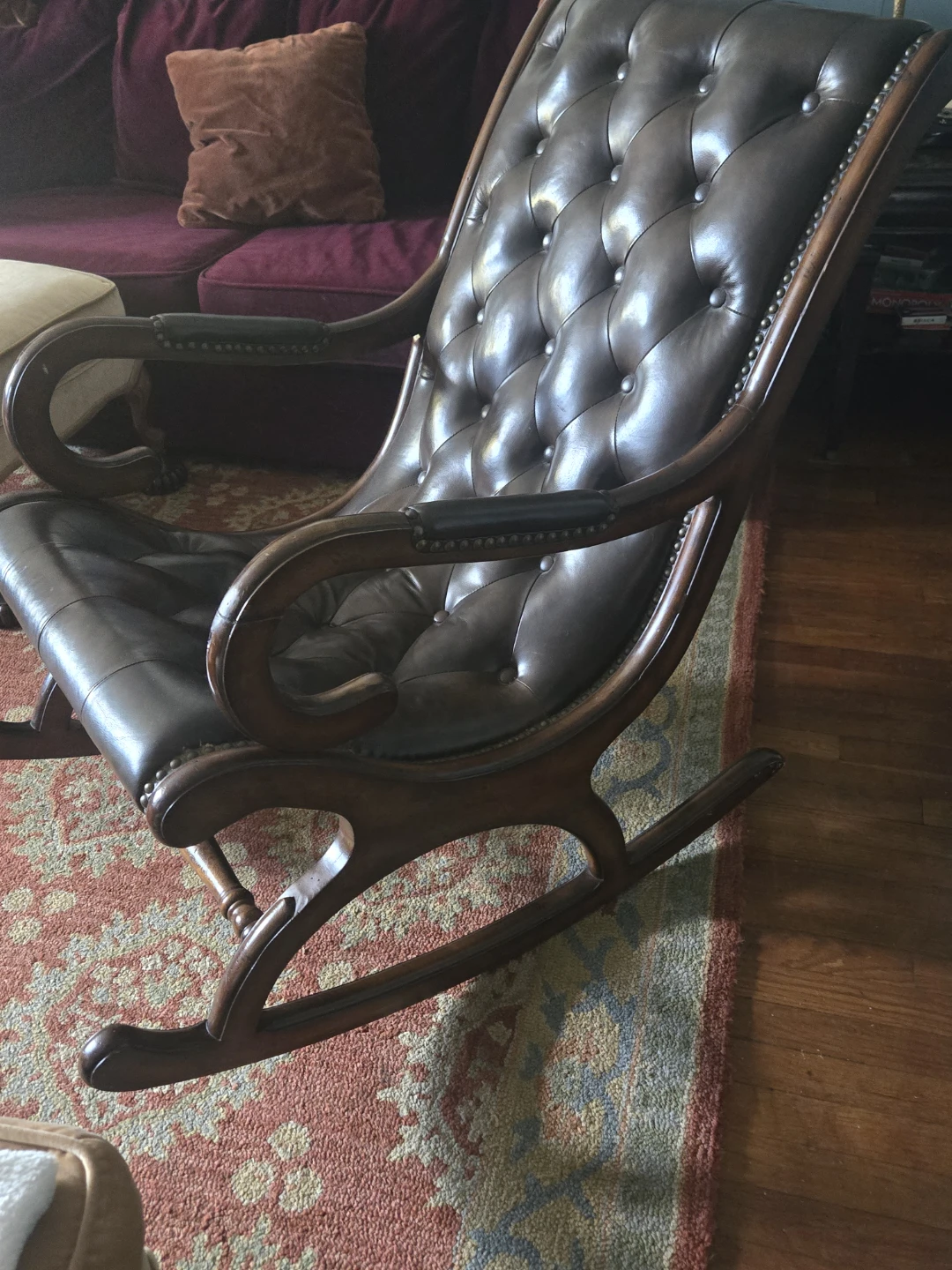 Leather rocking chair - photo 3