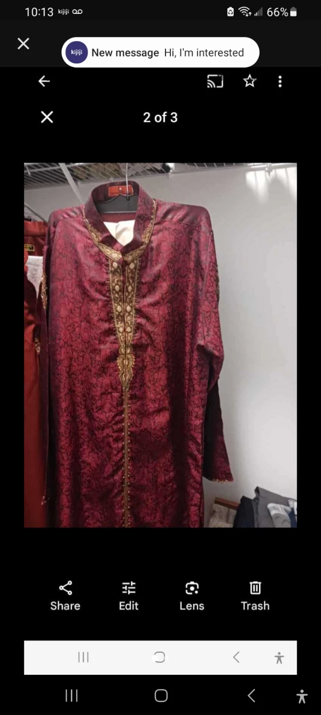 Maroon Embroidered Kurtapjama
