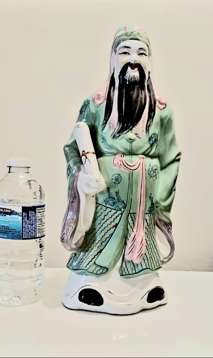 15"  Hand Painted Fu Xin chinese deity