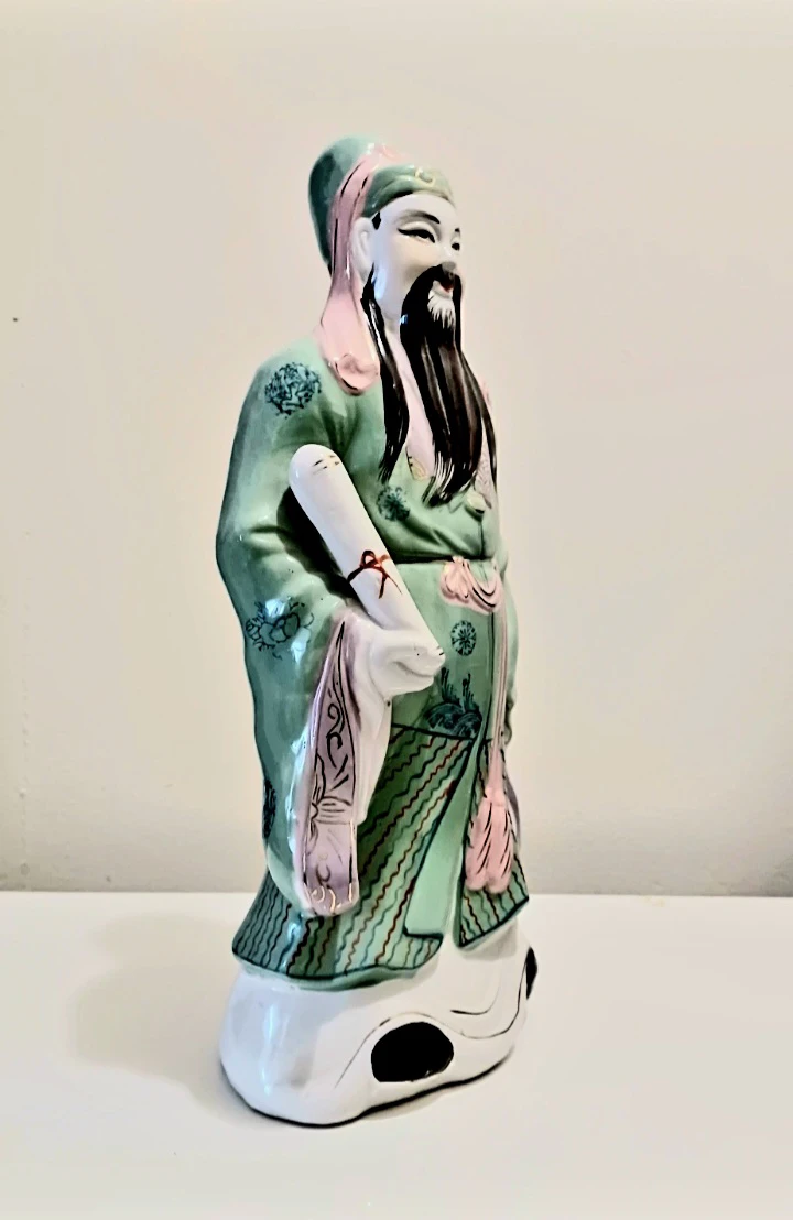 15"  Hand Painted Fu Xin chinese deity - photo 2