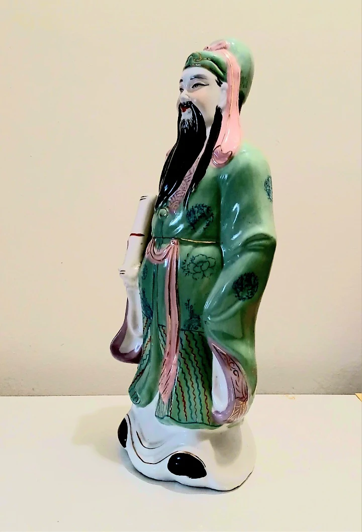15"  Hand Painted Fu Xin chinese deity - photo 3