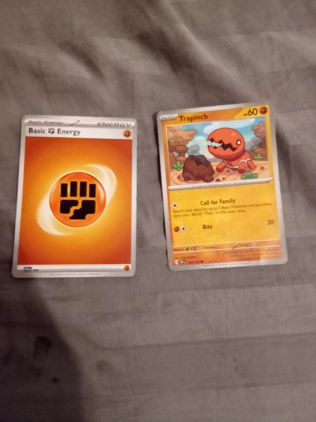 Pokemon Trapinch Card and Energy Card - photo 2