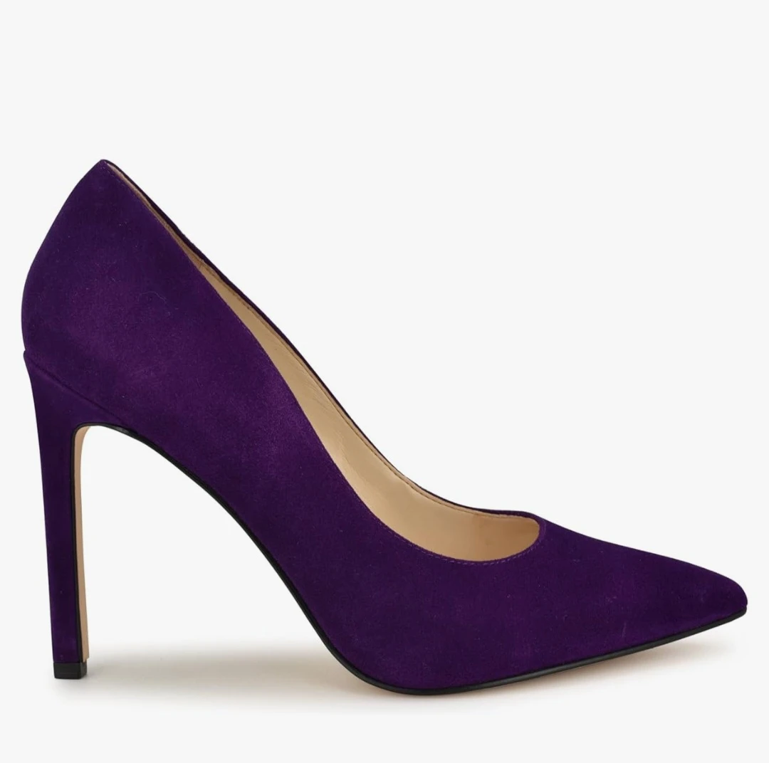 Nine West Tatiana Dress Pump - Purple Suede - Size 6 - photo 3