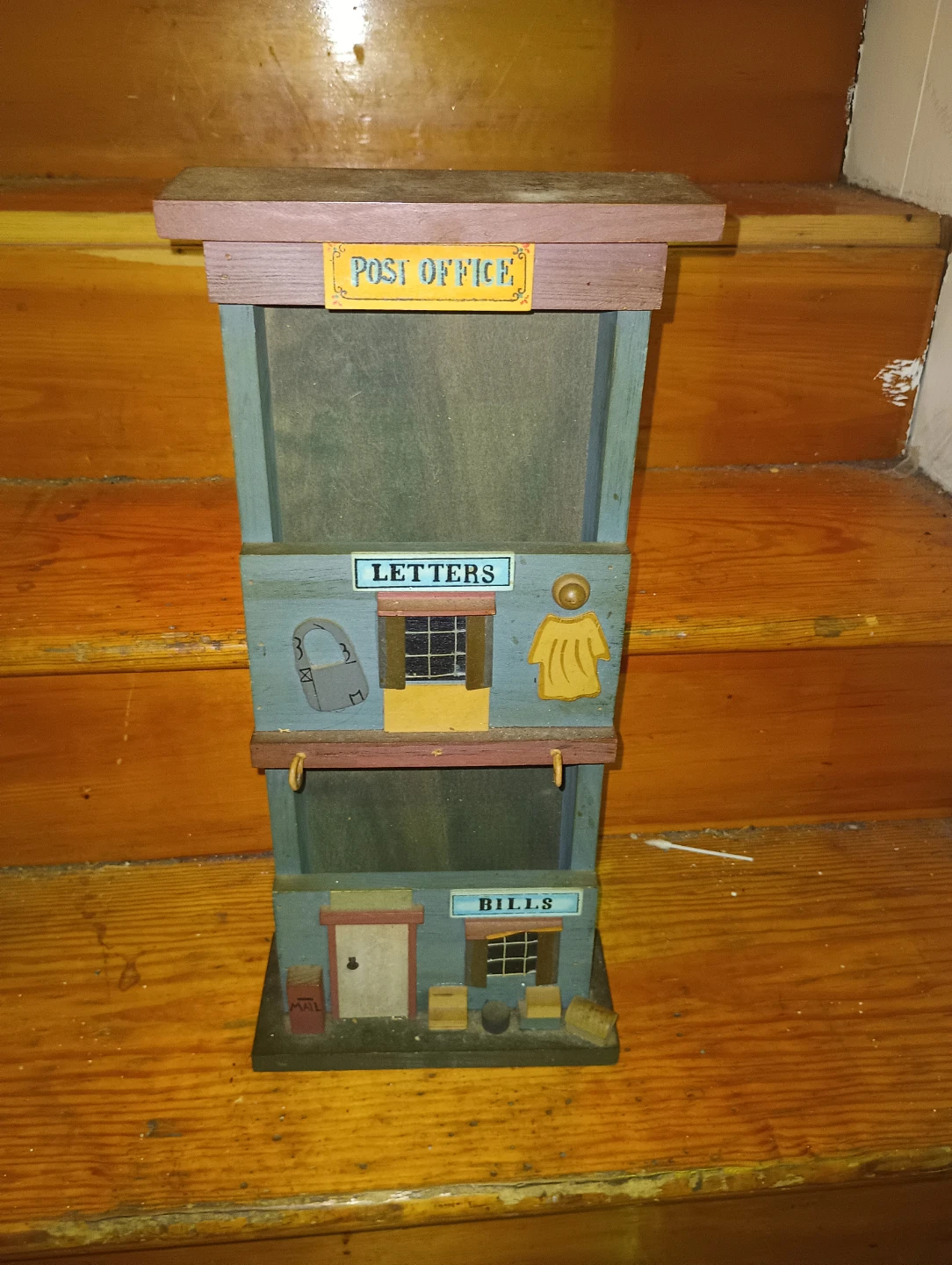 Antique Mail Sorter, bills and key organizer