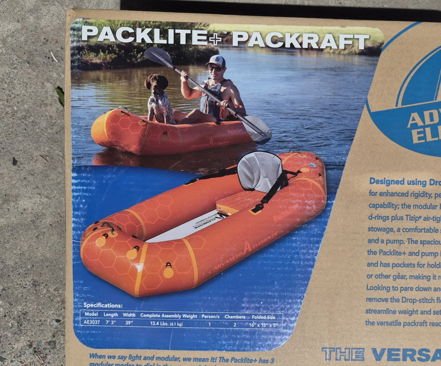 NEW Advanced Elements Packraft 1-person