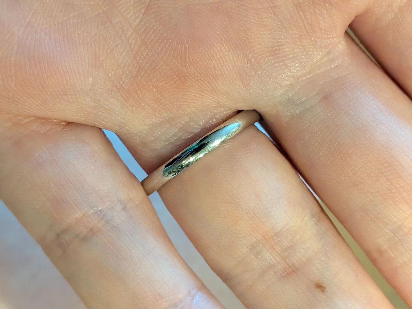Size 5 Titanium Half Eternity Band with CZ Stones - photo 3