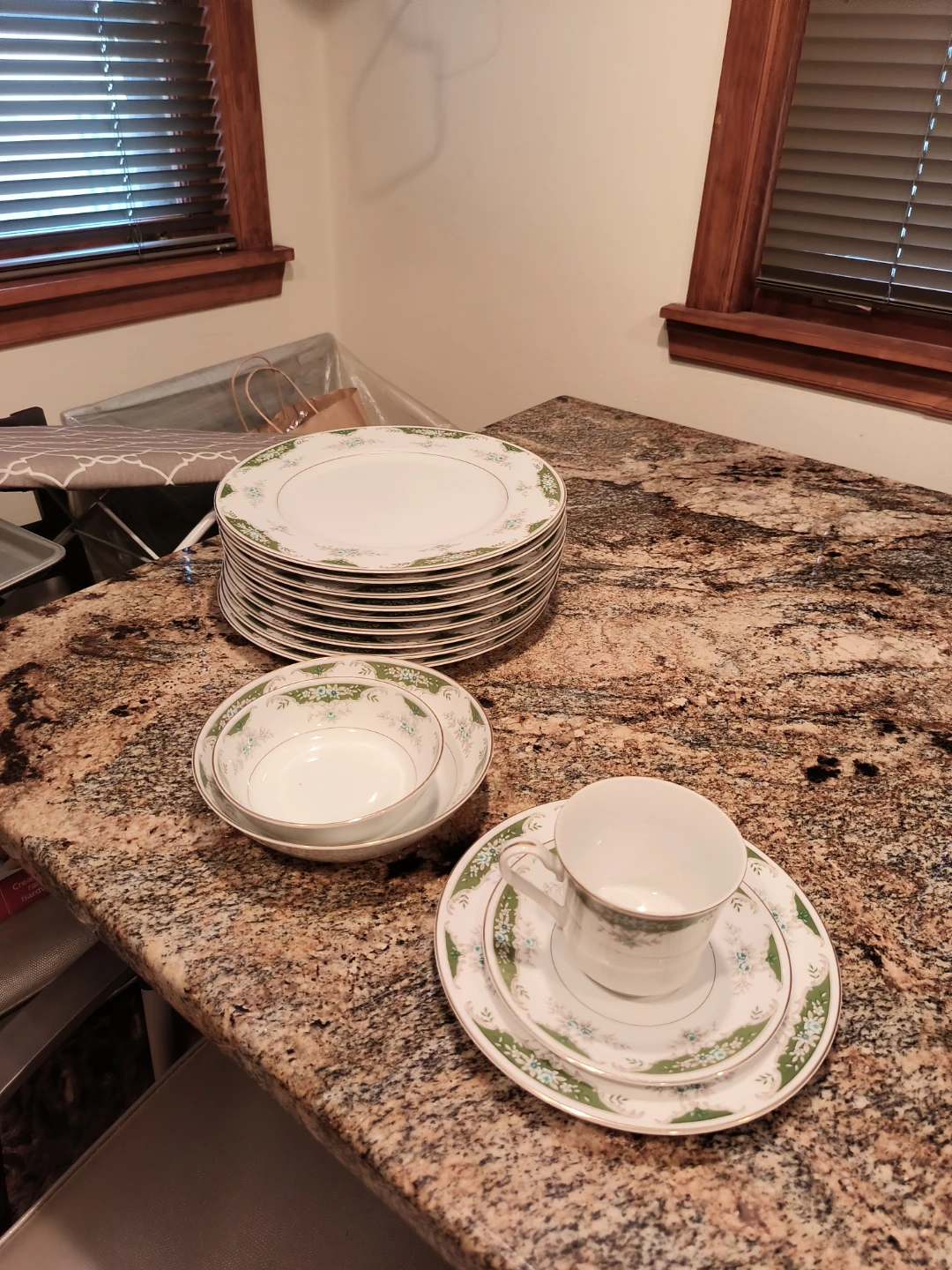 Set of Vintage Floral Dinnerware