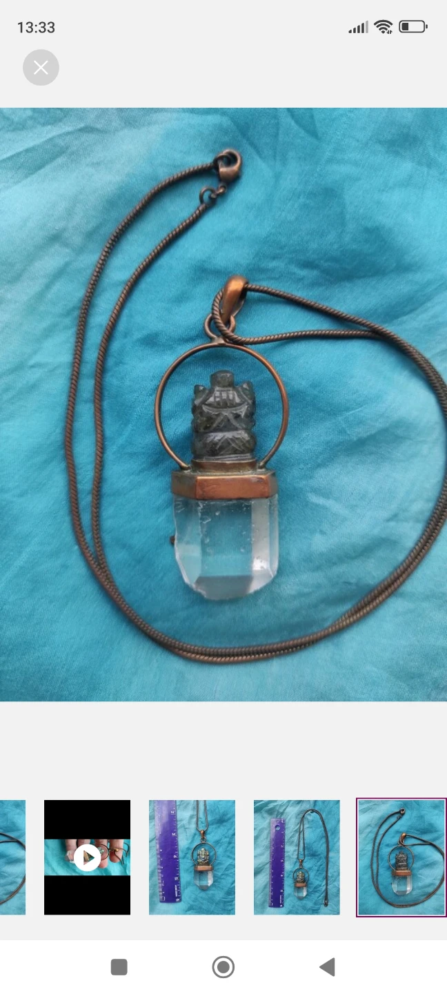 Ganesh Labradorite Copper Necklace - photo 2