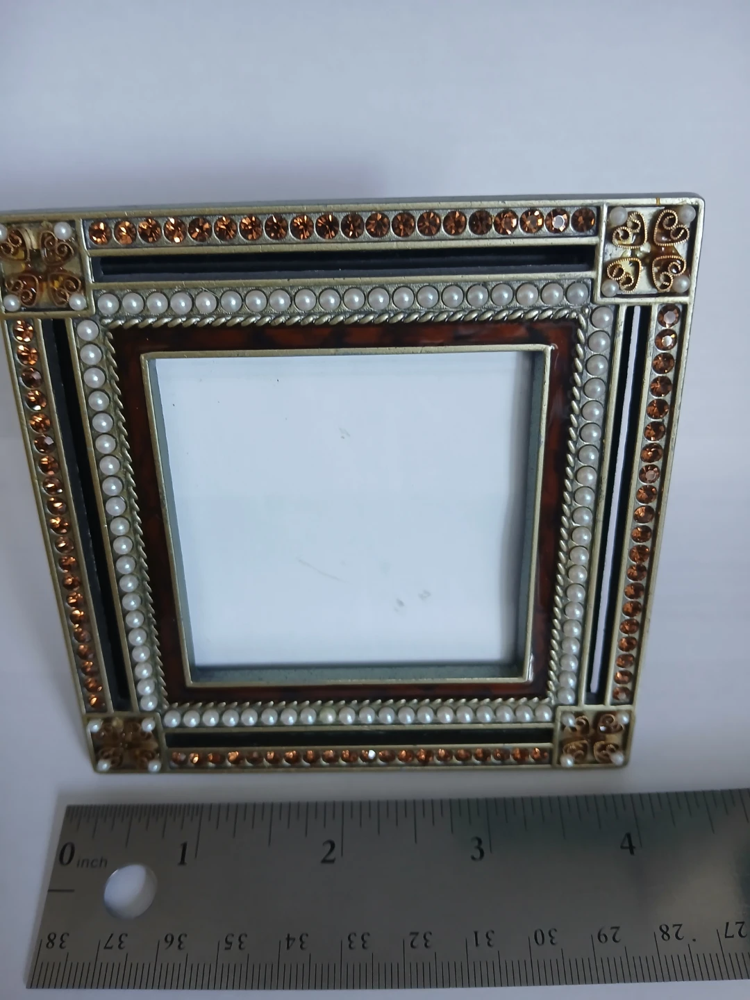 Decorative Photo Frame with Faux Pearls and Gems - photo 4