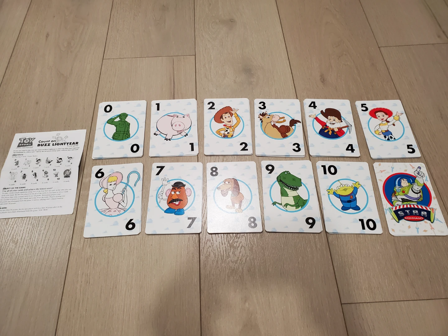 Toy Story Count on Buzz Lightyear Playing Card Game.