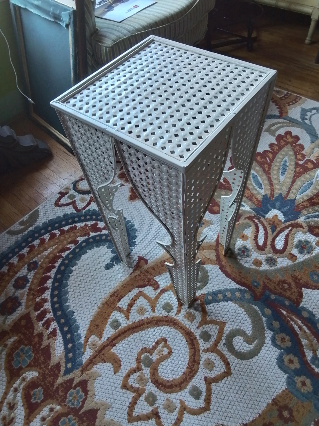 Mid-Century Moorish Openwork Metal Accent Table
