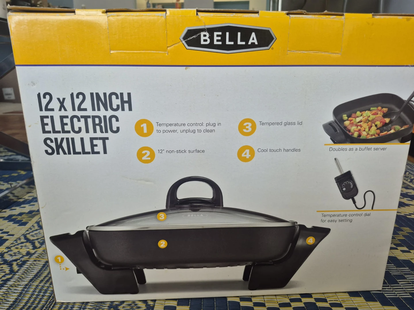 BELLA 12 x 12 Inch Electric Skillet - photo 2