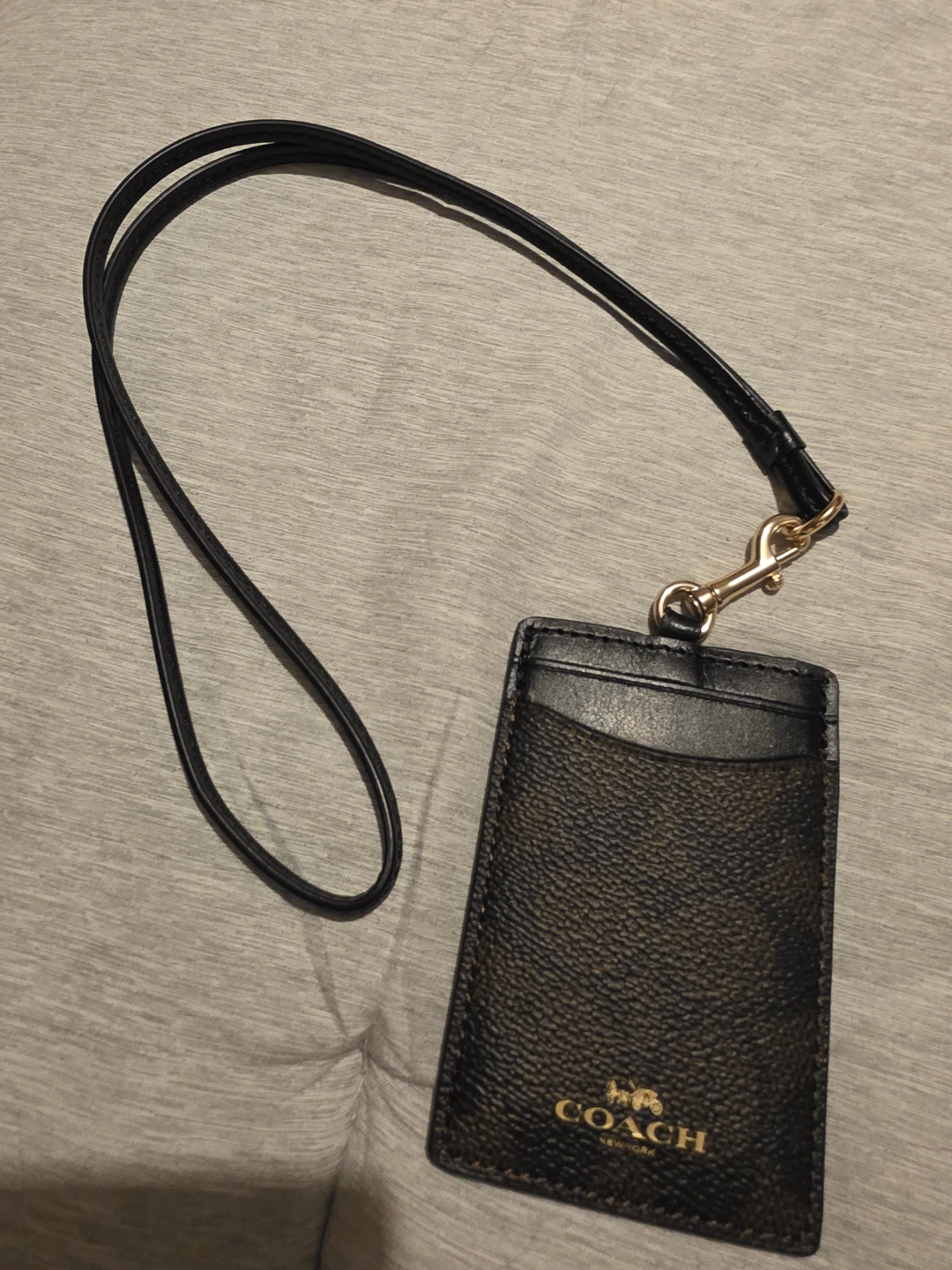 Coach Card Holder with Lanyard