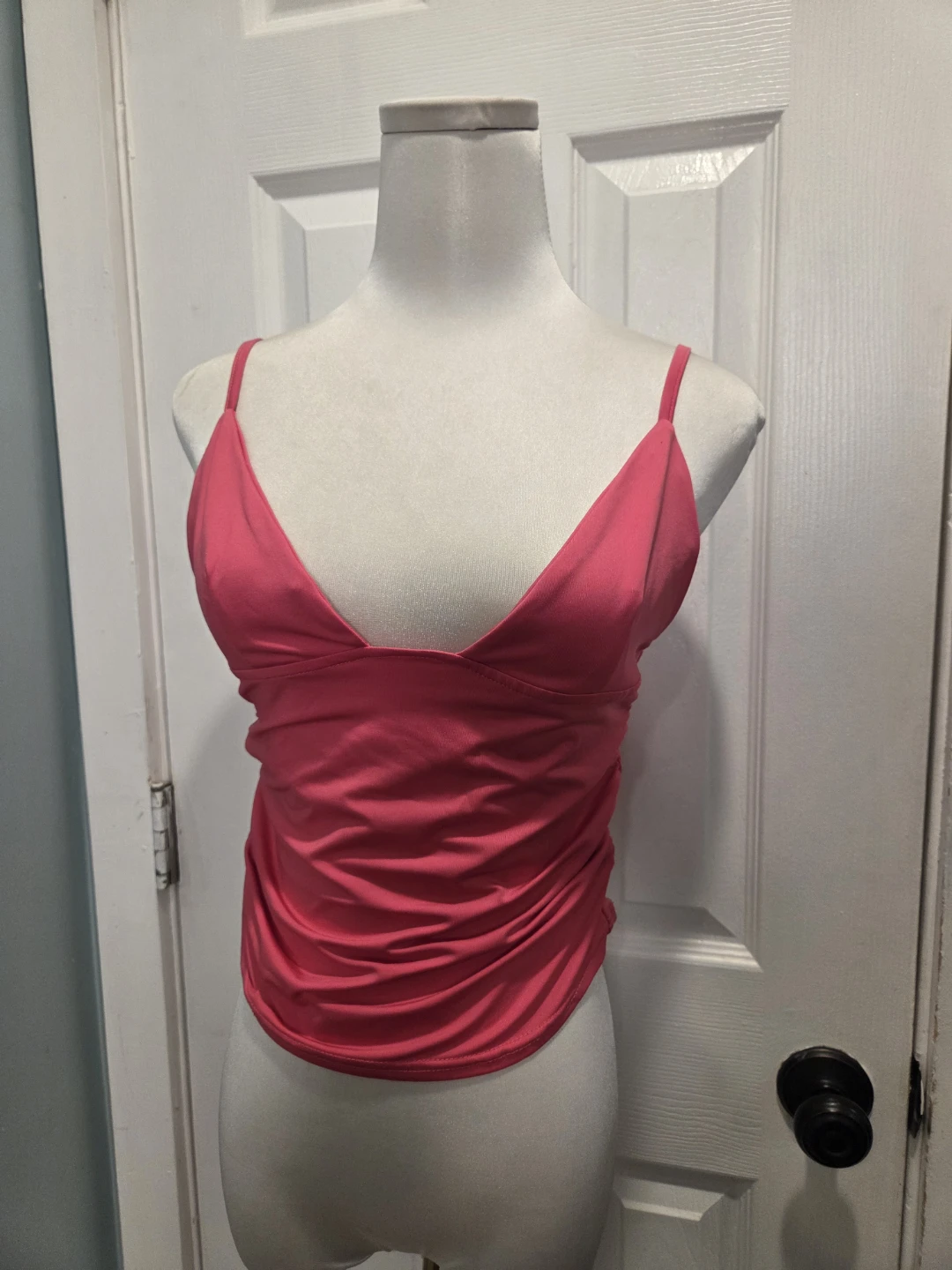 Pink Ruched Cami Top Size M