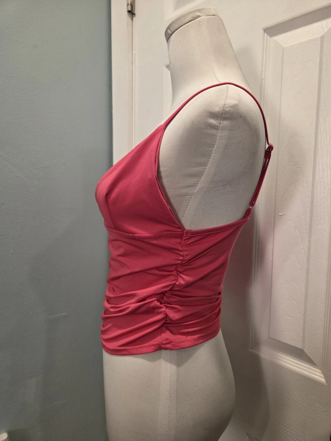 Pink Ruched Cami Top Size M - photo 2