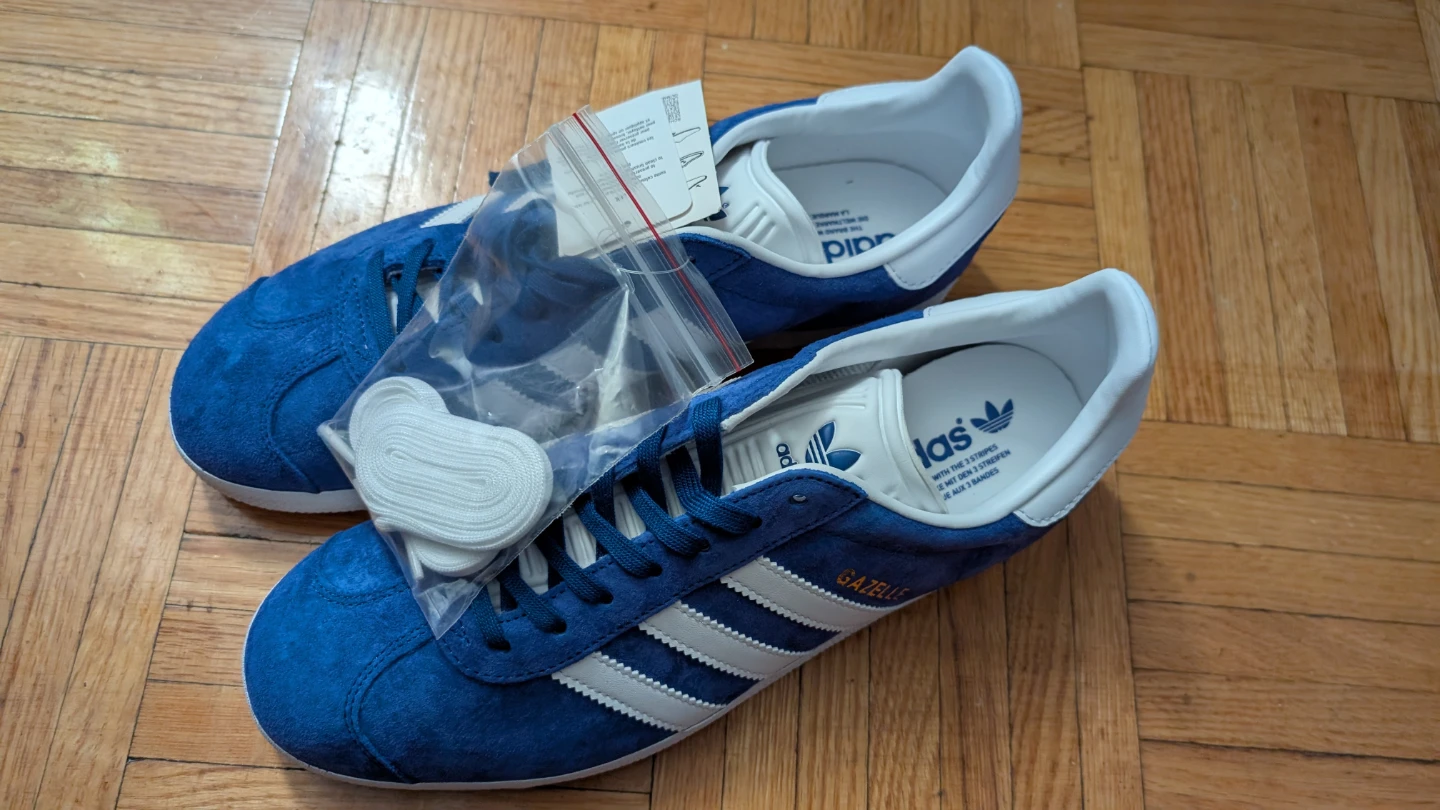 Adidas Originals Gazelle Men's Casual Shoes blue Sz 9.5 US