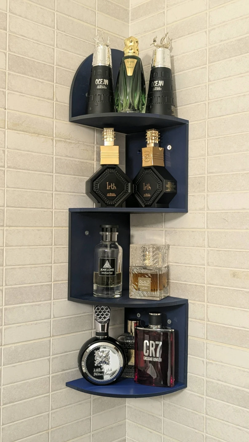 Black 4-Tier Corner Wall Shelf - photo 4