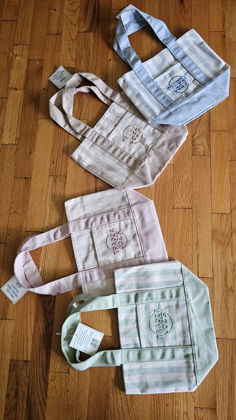 Trader Joe's Canvas Tote Bags (Set of 4)