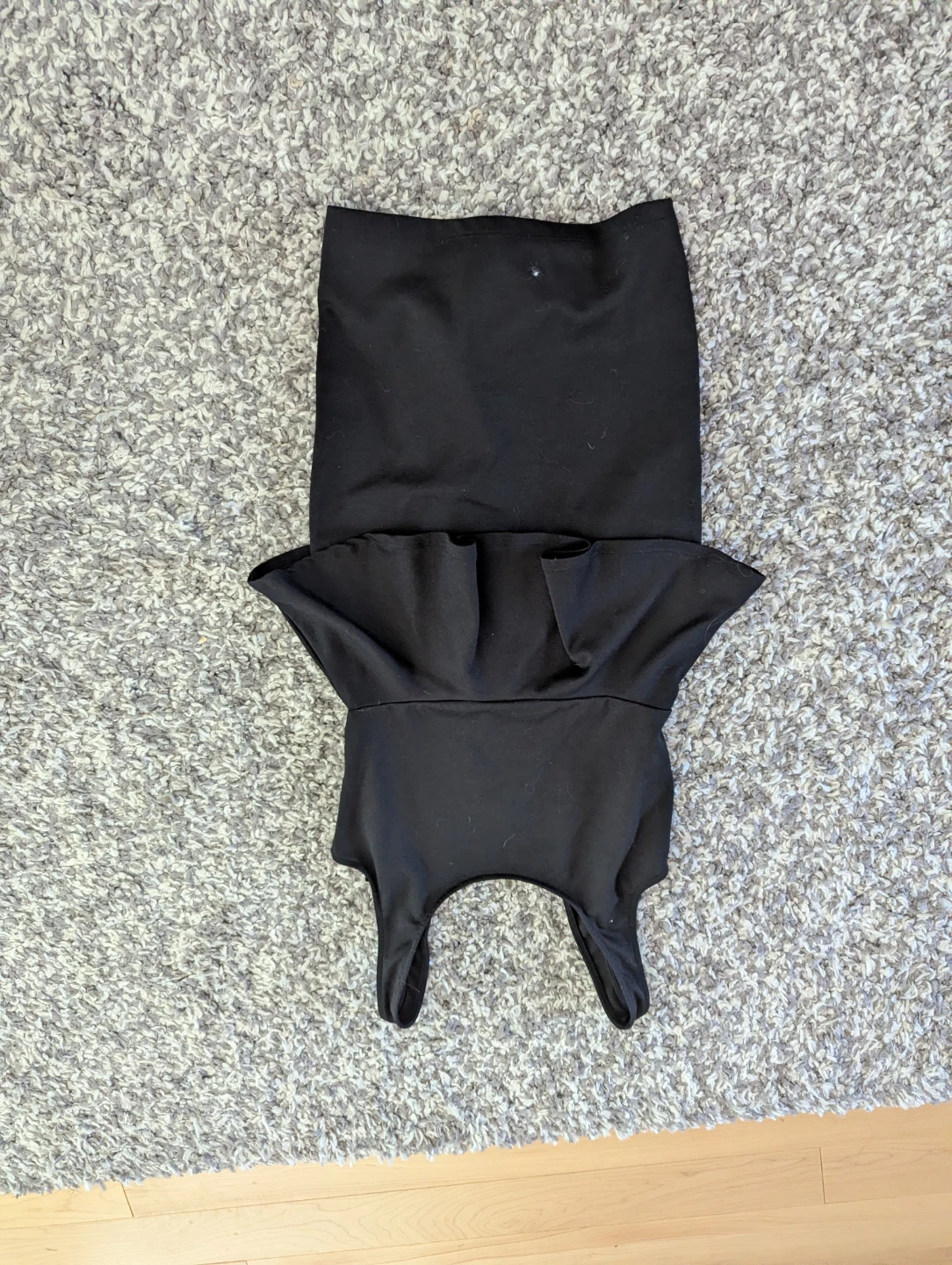 Black Peplum Dress with Zipper