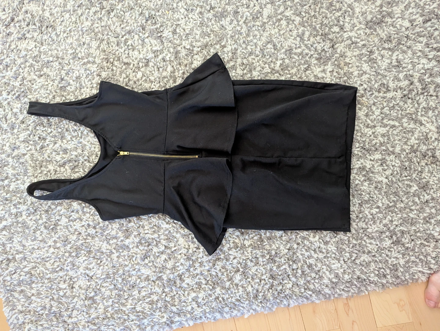 Black Peplum Dress with Zipper - photo 2