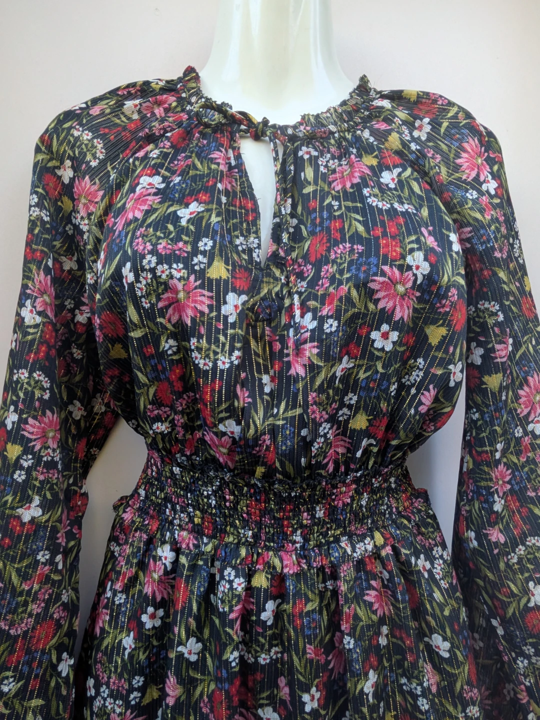 Women's Floral Print Smocked Waist Dress sz MEDIUM - photo 5