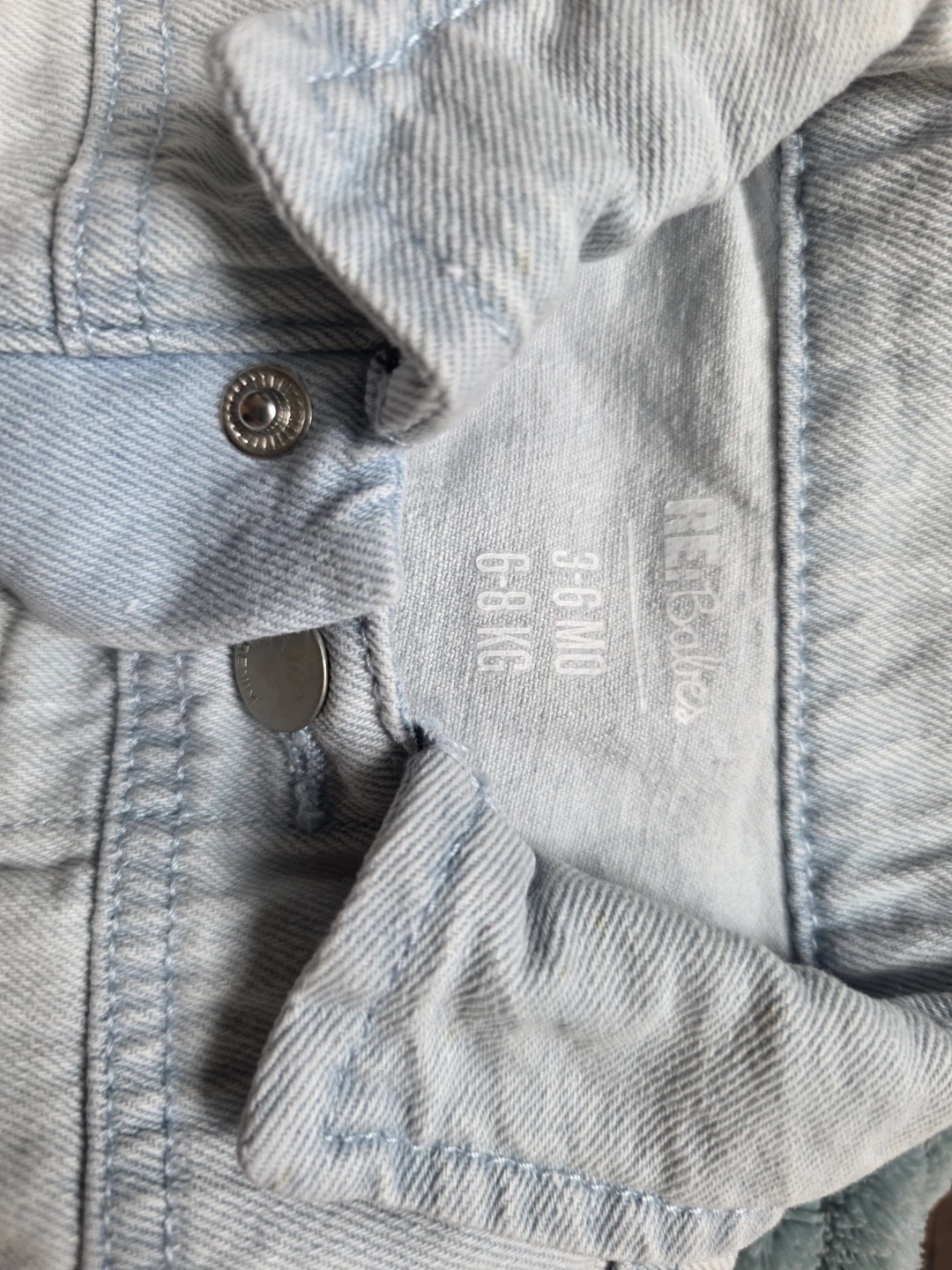 NEW Denim Baby Romper 3-6M - photo 2