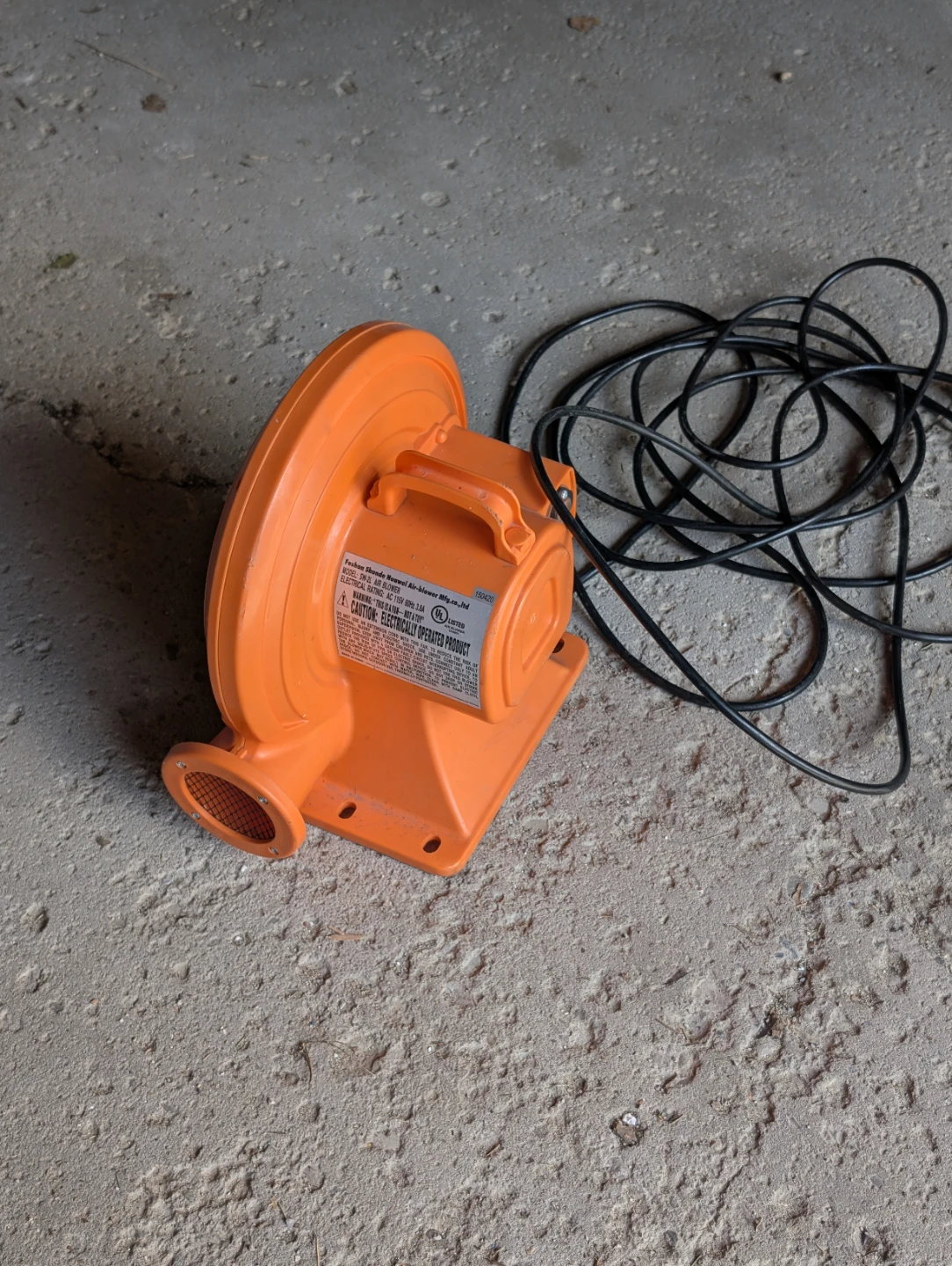 Orange Blower Fan