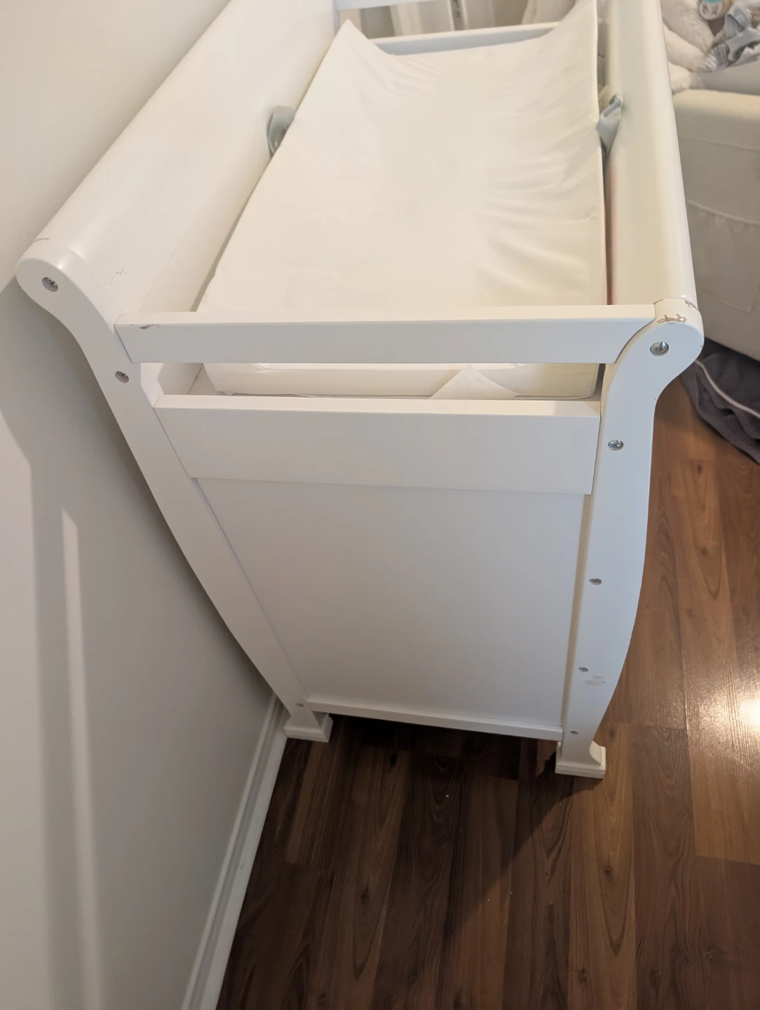 White Baby Changing Table Dresser - photo 3