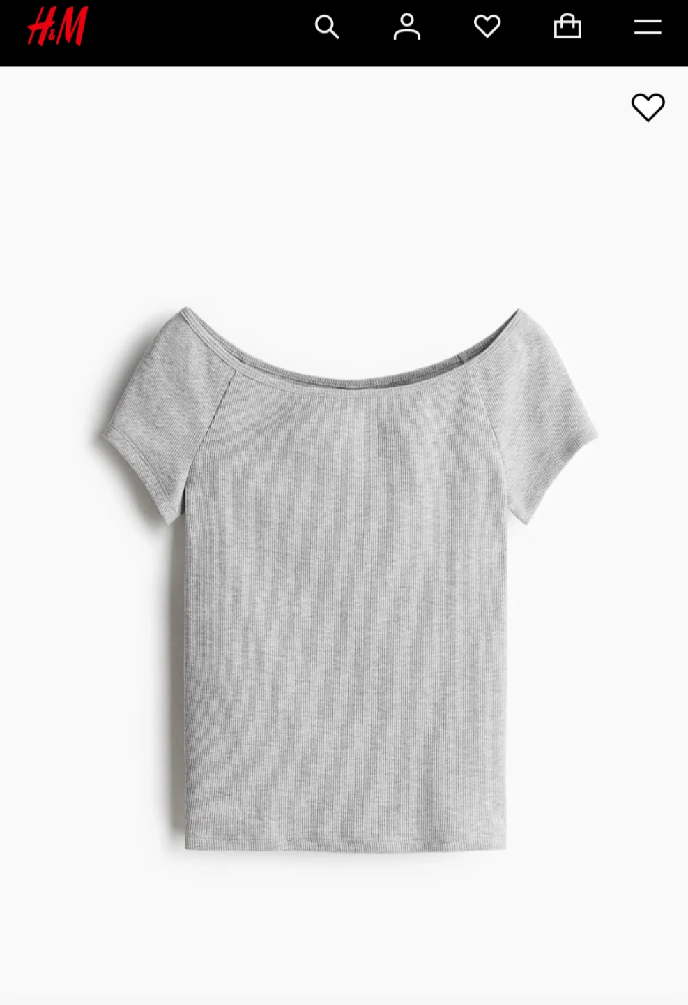 H&M Grey Off-the-Shoulder Top - photo 4