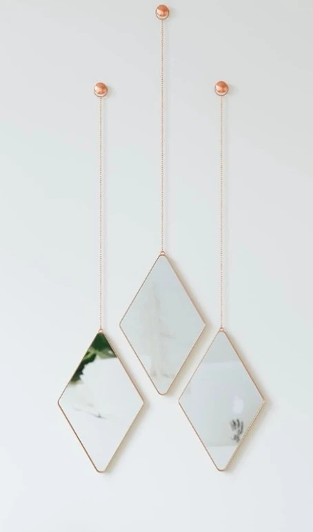 Umbra Rose Gold Hanging Mirrors
