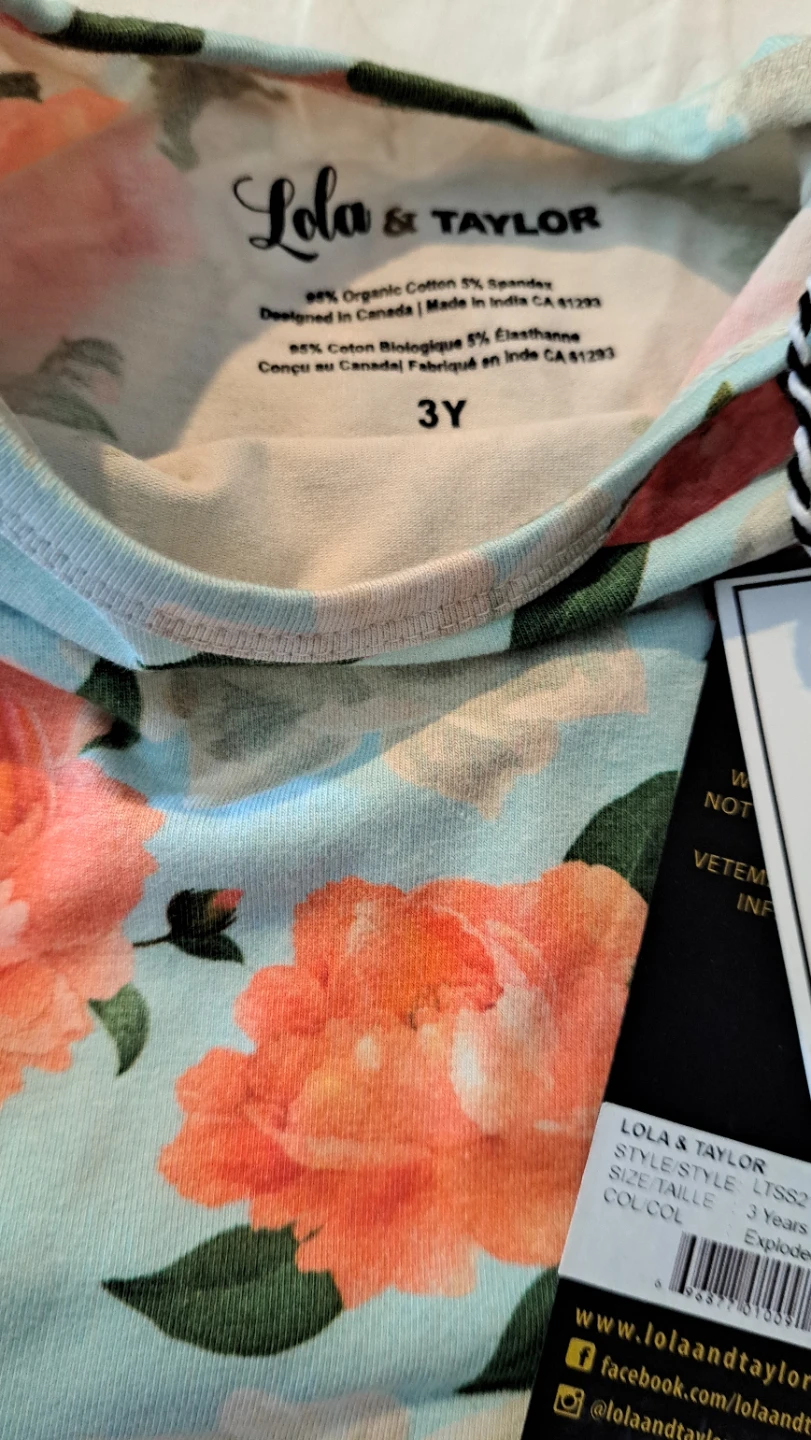 Lola & Taylor Girls Floral Dress Size 3Y - photo 2