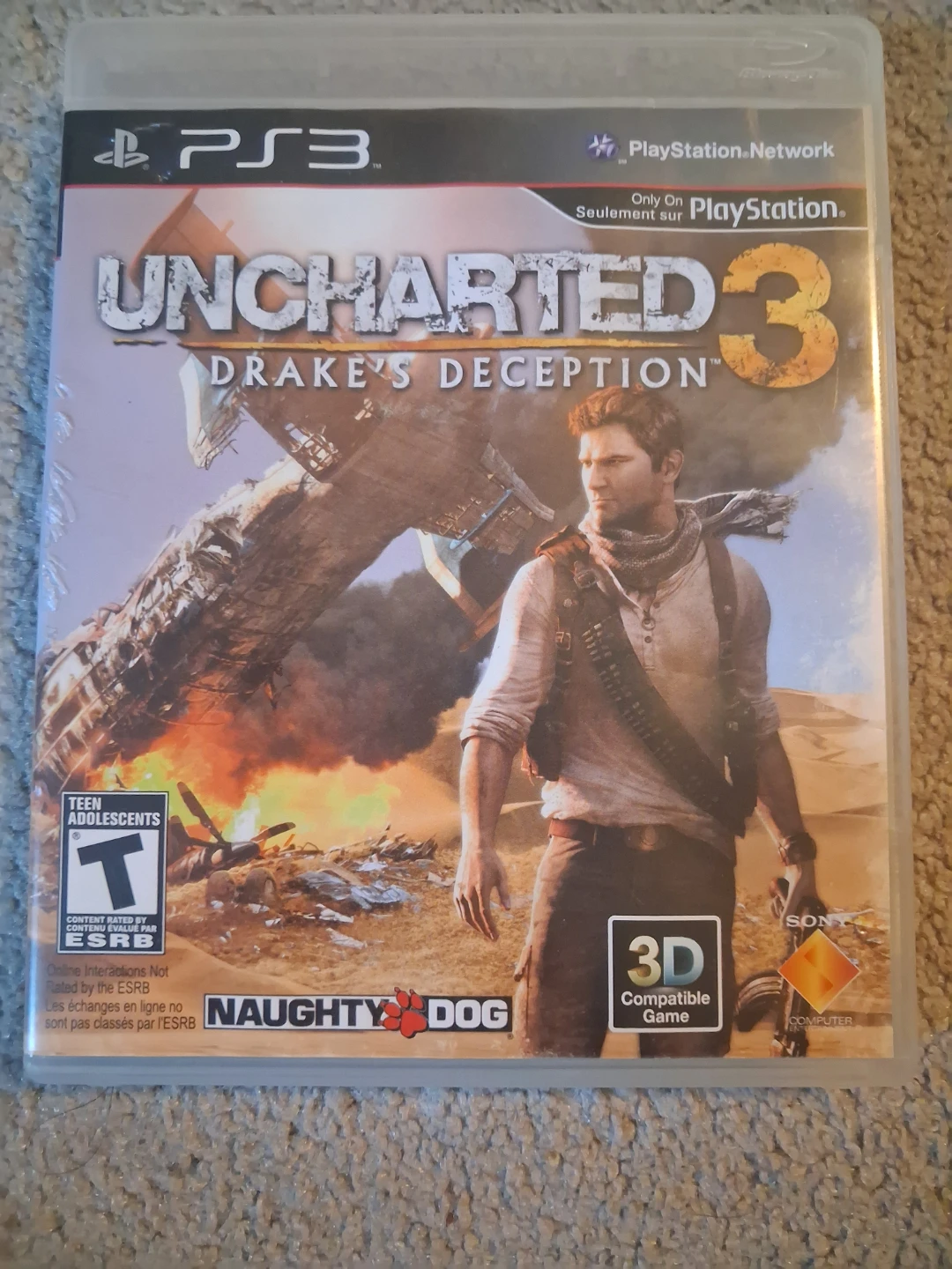 Uncharted 3 Playstation 3 game.