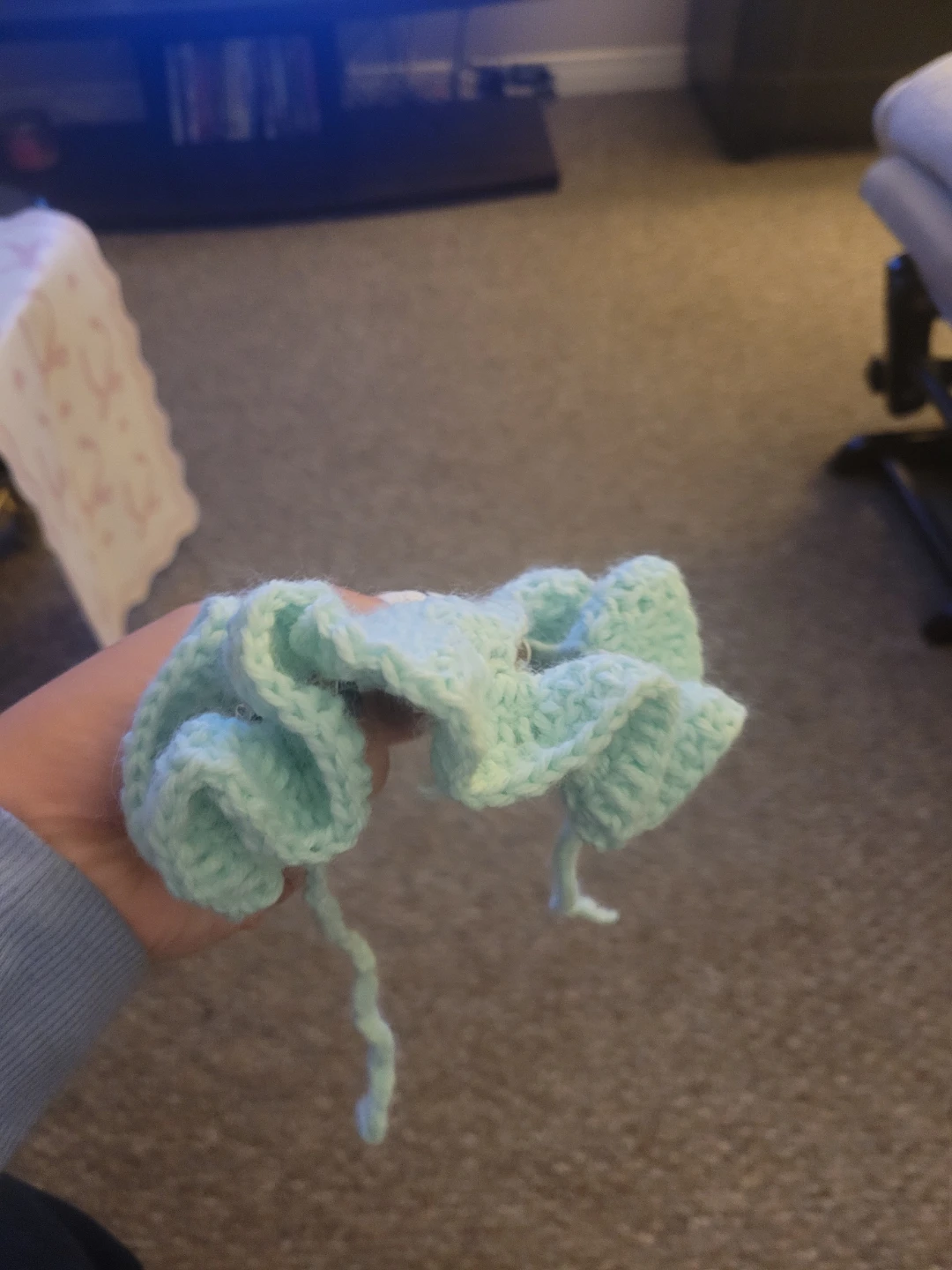 Chrochet cat hat small sized cat head