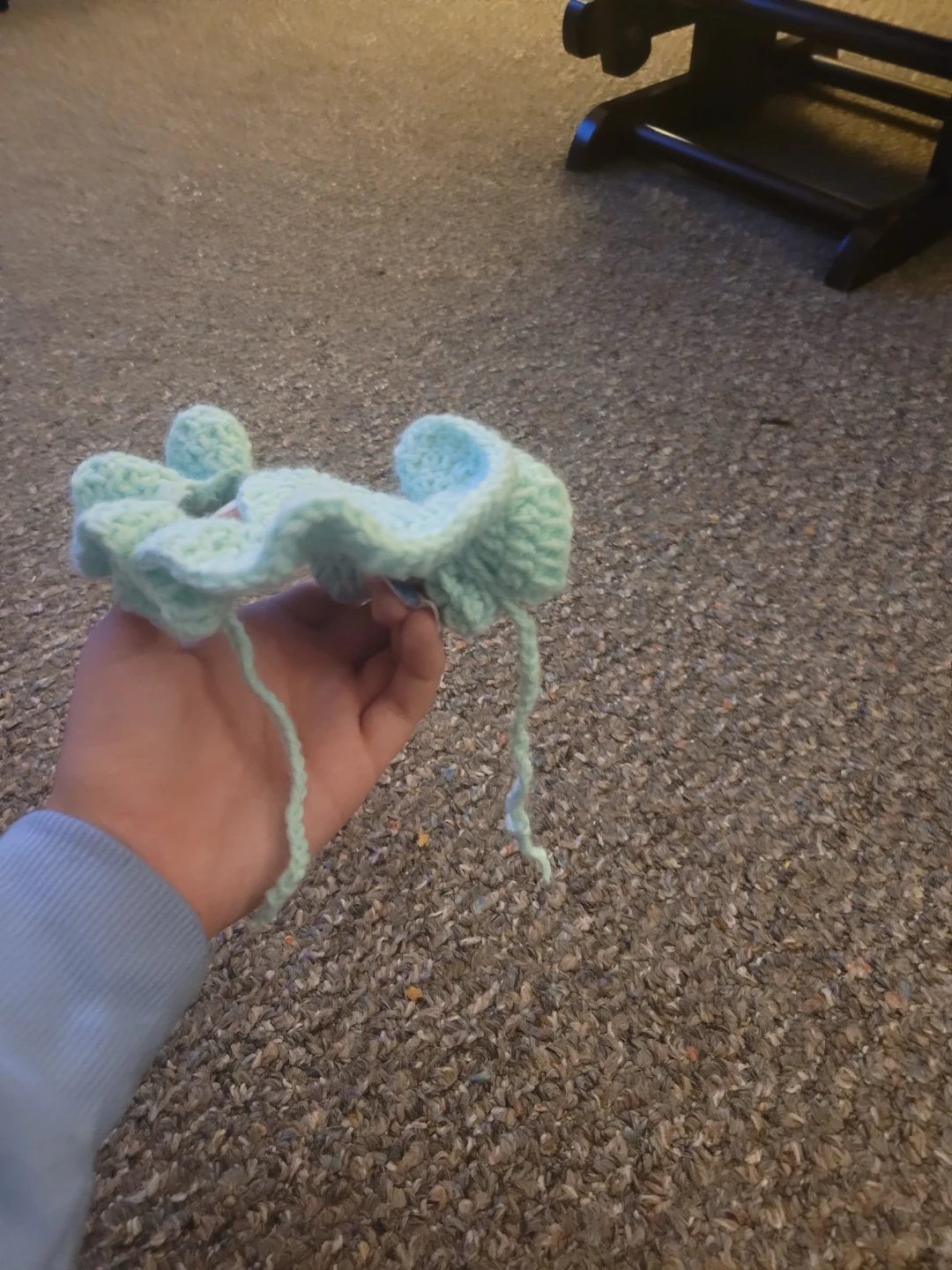 Chrochet cat hat small sized cat head - photo 3