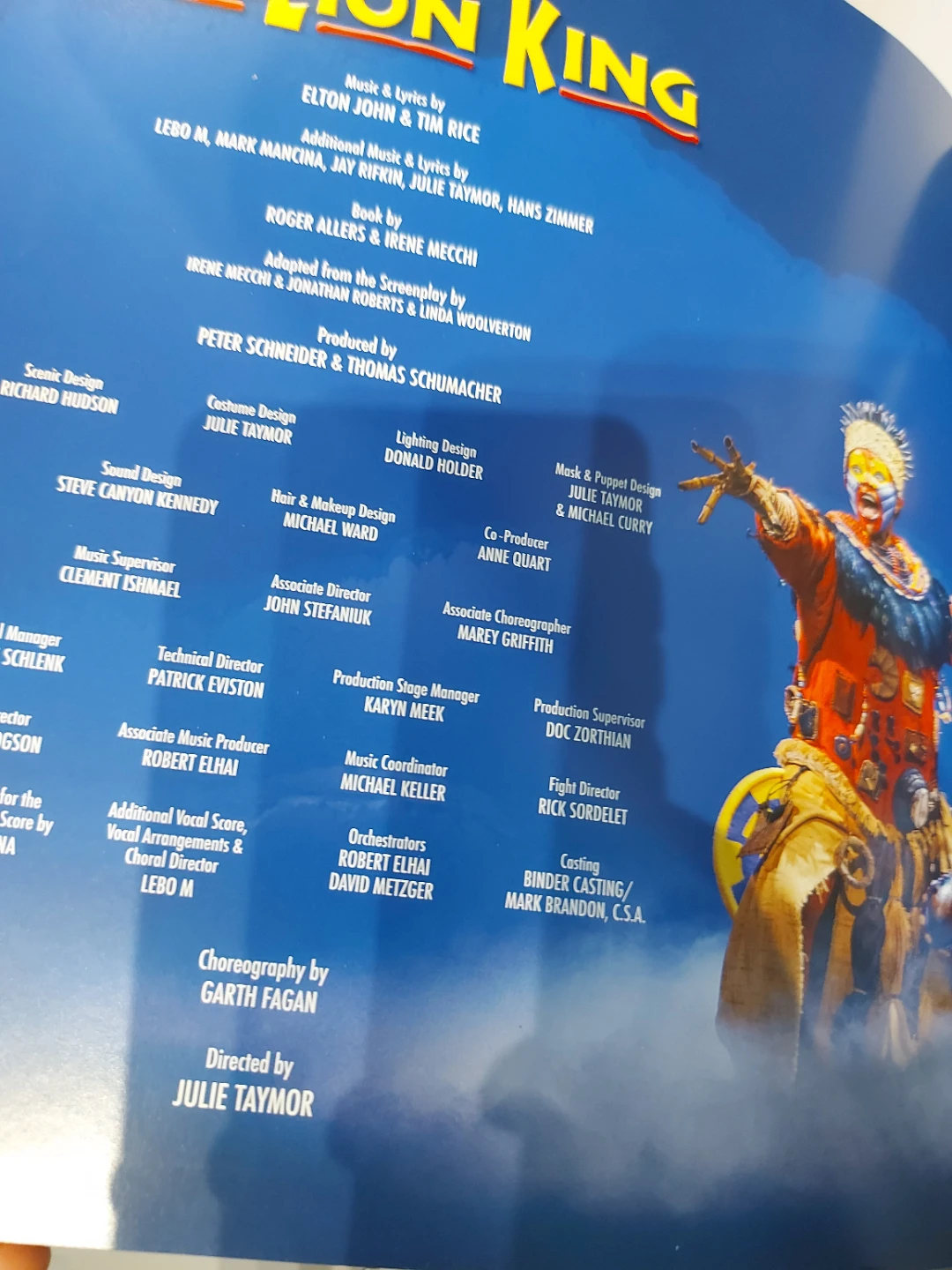 Disney's The Lion King Broadway Playbill Program book - photo 2