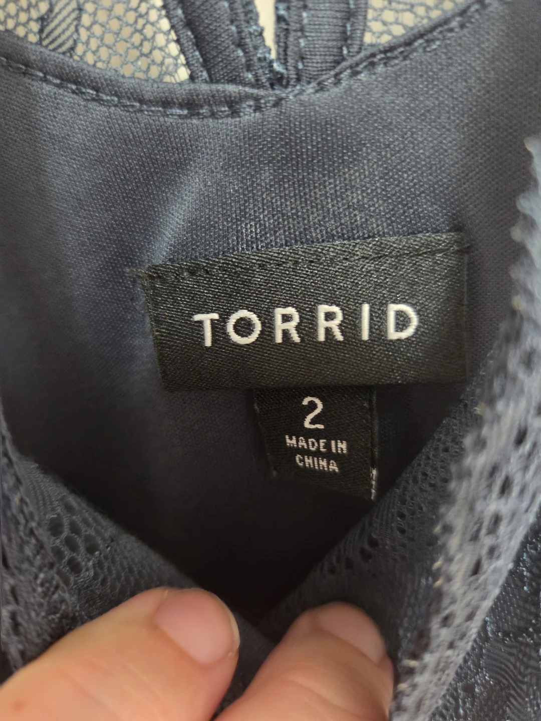Torrid Blue Lace Tiered baby doll top 2X - photo 2