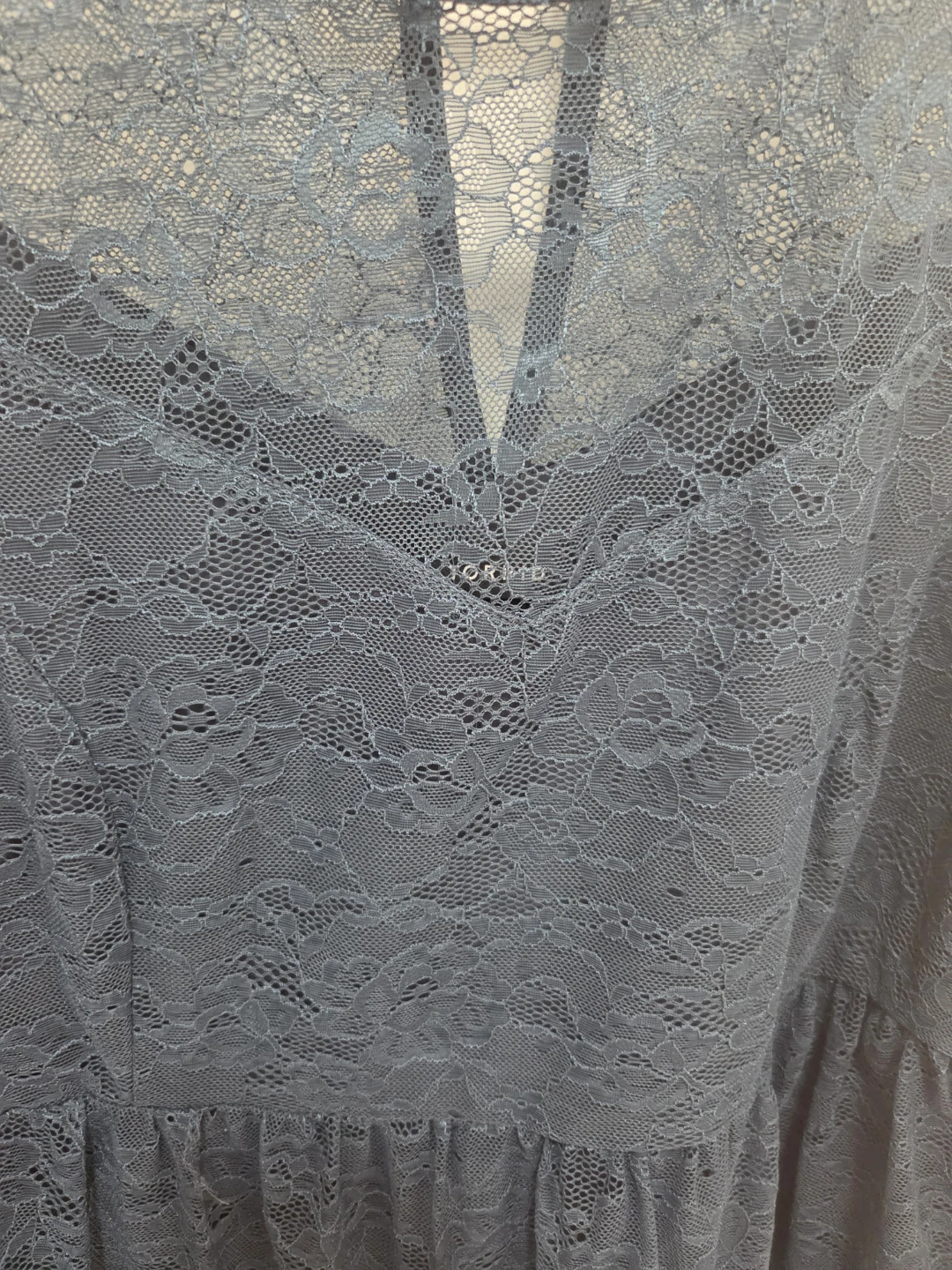 Torrid Blue Lace Tiered baby doll top 2X - photo 3