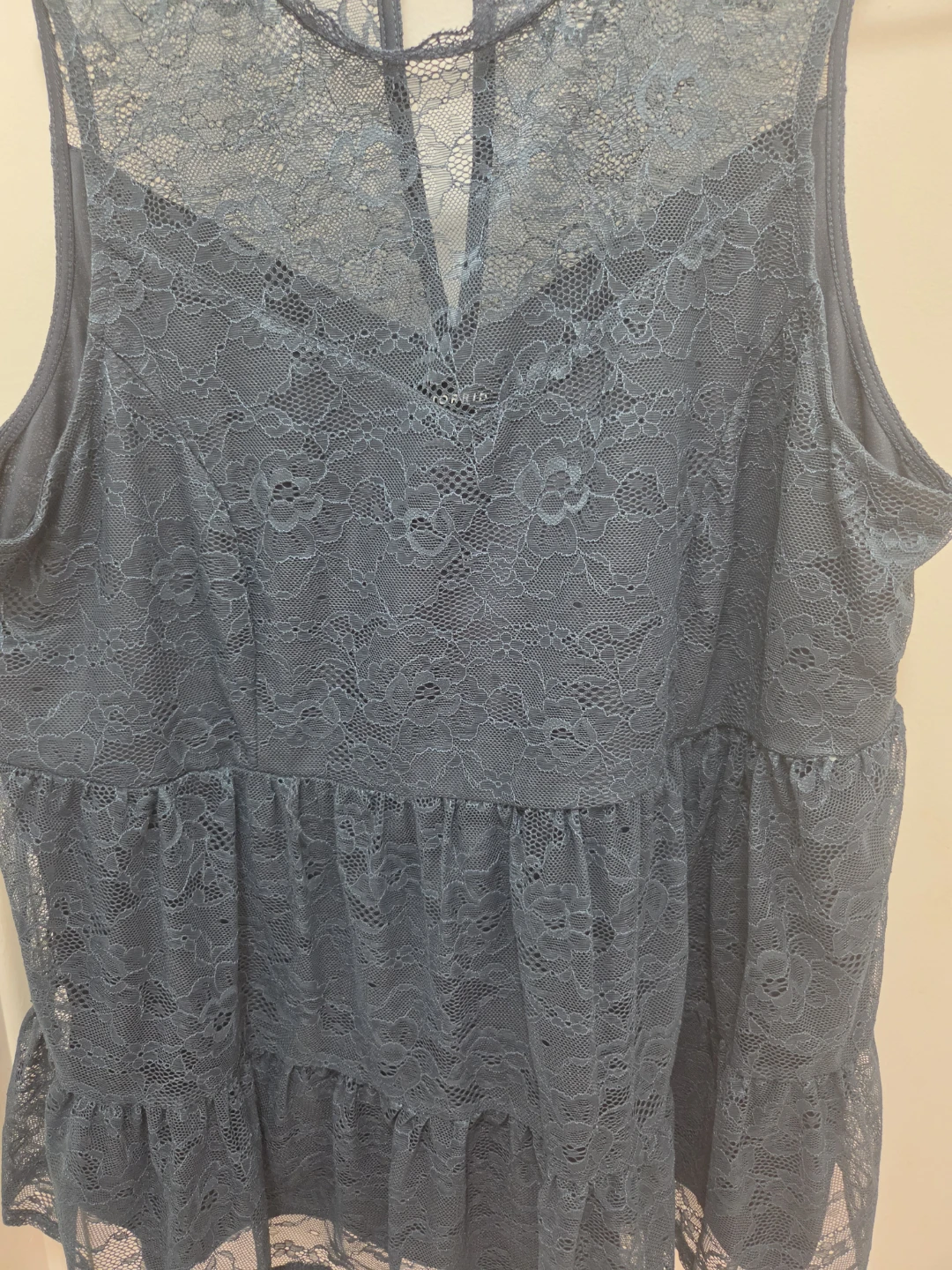 Torrid Blue Lace Tiered baby doll top 2X - photo 4