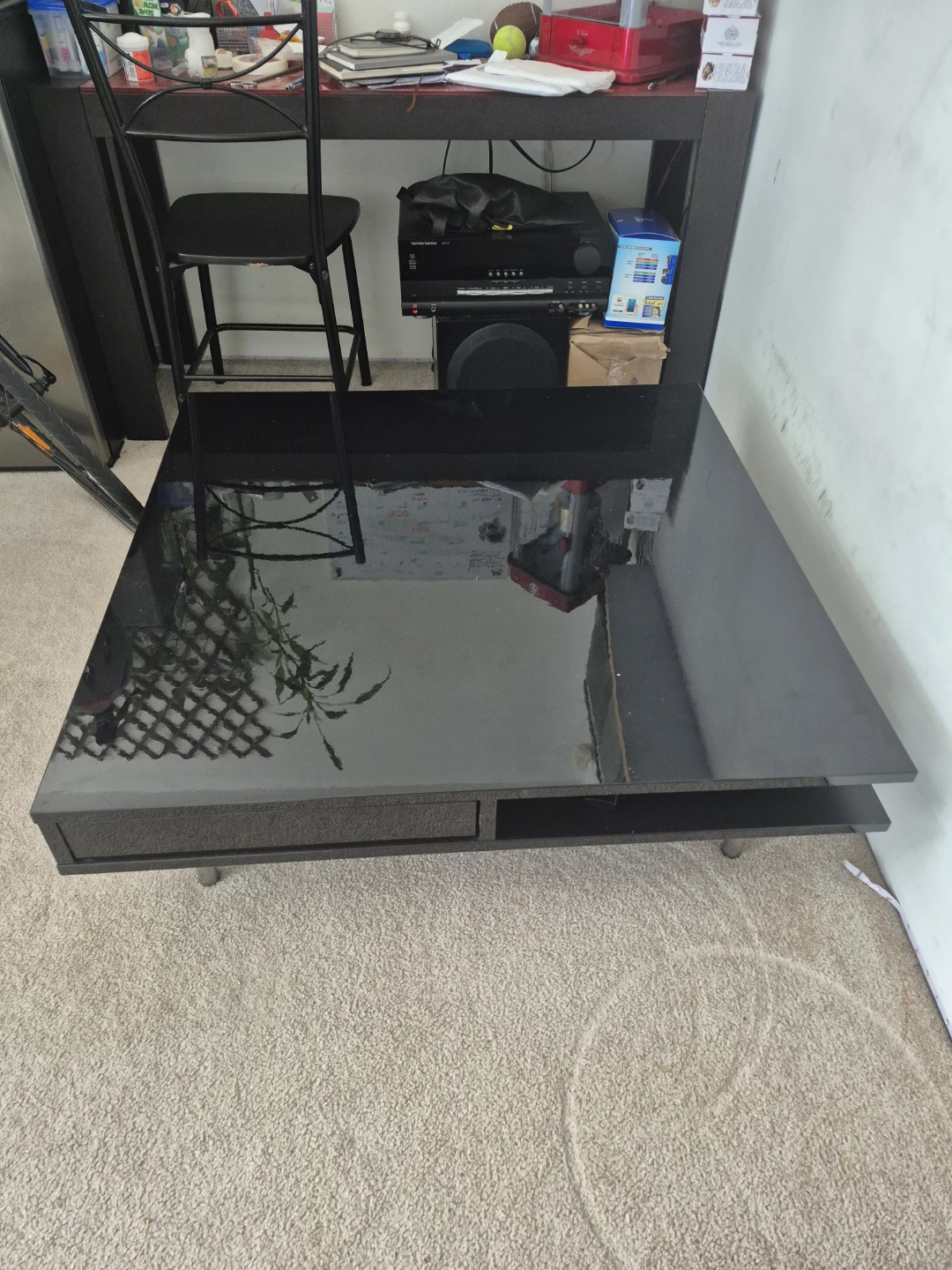 Black Square Coffee Table - photo 2